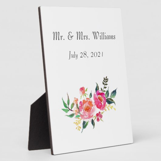 Tabletop Plaque with Easel - Wedding フォトプラーク (側面)