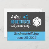 Tabletop RPGブルー妊娠告知はがき 案内ポストカード (正面/裏面)