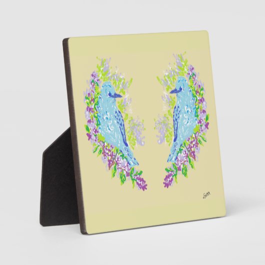 Tabletop W/Canvas : Blue Bird's Of Happiness Pla フォトプラーク (正面)