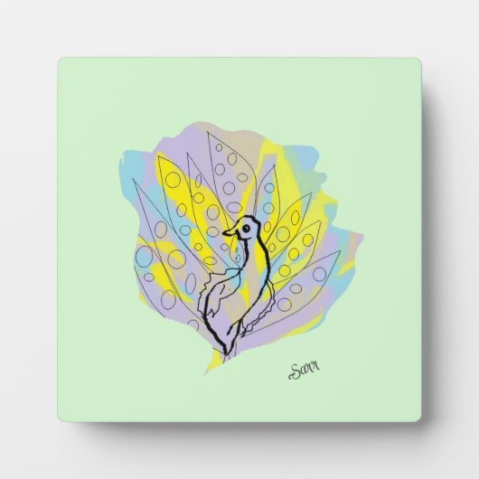 Tabletop W/Canvas : Pecock Plate フォトプラーク (正面)