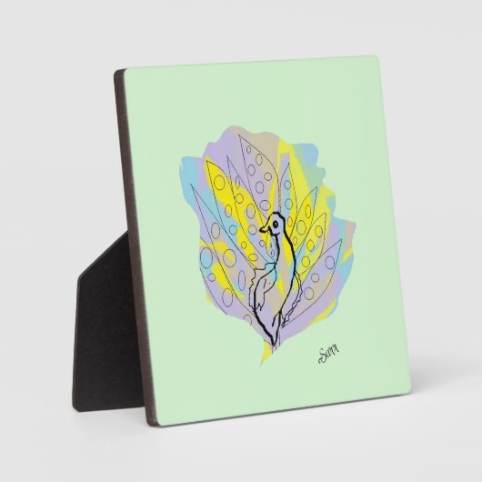 Tabletop W/Canvas : Pecock Plate フォトプラーク (正面)