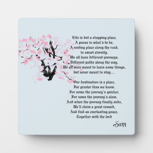 Tabletop W/Canvas : Tree Of Life フォトプラーク (正面)