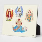 Tabletop with Easel :キリストとの天使 フォトプラーク (側面)