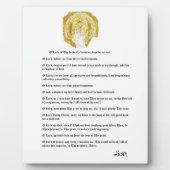 Tabletop with Easel Saint John Chrysostom Prayer . フォトプラーク (正面)