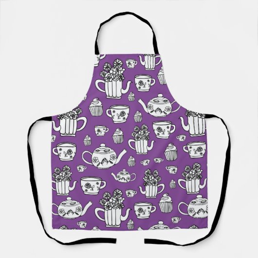 tablier avec vectoriel éléments Garden Tea Party  エプロン (正面)