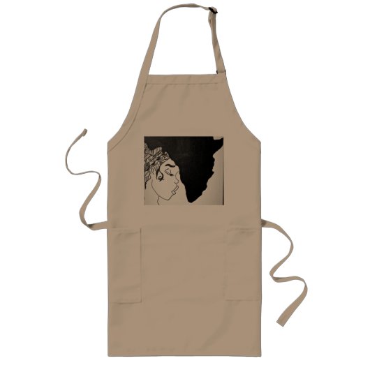 tablier baby afro ロングエプロン (正面)