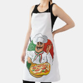 tablier chef pizzaiolo italien avec fond italien エプロン (インサイチュ)