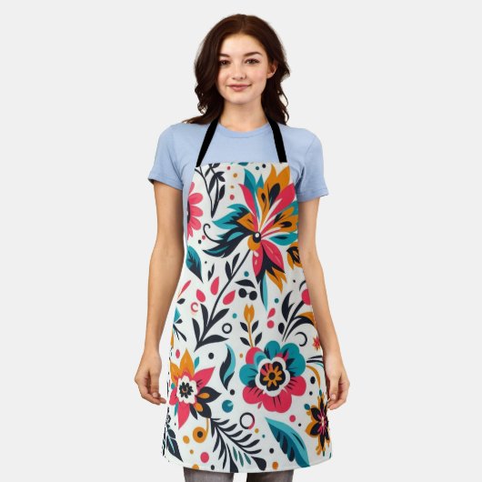 Tablier coloré エプロン (着用した状態)