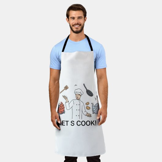 tablier de cuisine エプロン (着用した状態)