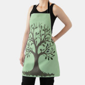 🌳 Tablier de Cuisine Arbre de Vie Vert Pâle エプロン (インサイチュ)