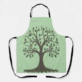 🌳 Tablier de Cuisine Arbre de Vie Vert Pâle エプロン (正面)