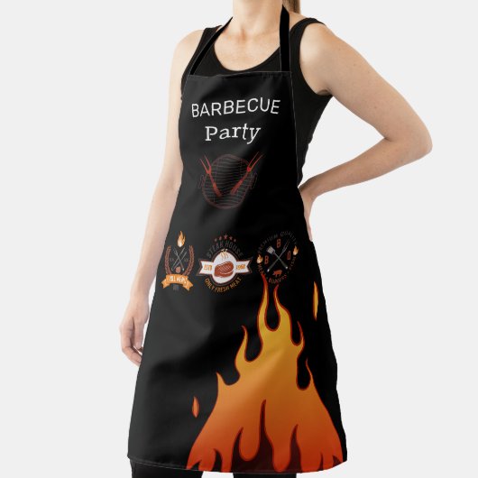 Tablier de cuisine BBQ Noir griil master, grillade エプロン (インサイチュ)