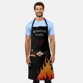 Tablier de cuisine BBQ Noir griil master, grillade エプロン