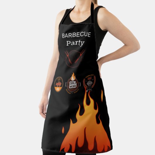 Tablier de cuisine BBQ Noir griil master, grillade エプロン (インサイチュ)