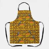 Tablier de Cuisine Hibou et Citrouilles d'Automne  エプロン (正面)