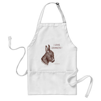 Tablier de Cuisine I LOVE DONKEYS ! スタンダードエプロン