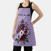 Tablier imprimé intégral Bouquet de Violettes エプロン (インサイチュ)