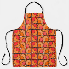 Tablier imprimé seventies orange エプロン