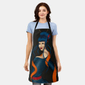 Tablier imprimé sur toute la surface エプロン (着用した状態)