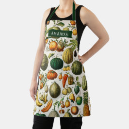 Tablier personnalisé avec un motif fruits et légum エプロン