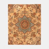 Tabriz carpet style light, warm colors フリースブランケット (正面)