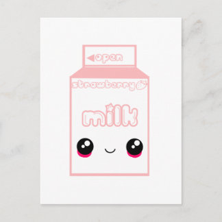 Tabu Japanミルクライン – イチゴ ポストカード