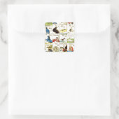 Tábua de alfabeto chinês スクエアシール (バッグ)