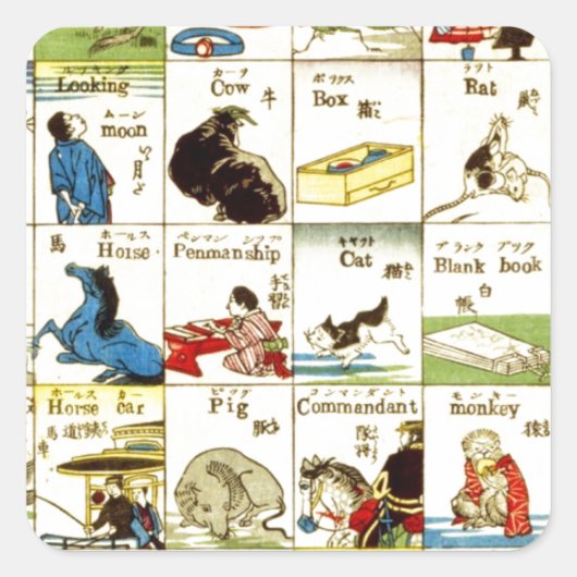 Tábua de alfabeto chinês スクエアシール (正面)