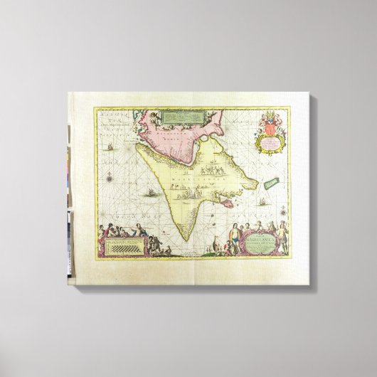 Tabula Magellanica, Quatierrae del Fuego,プレート18 キャンバスプリント (正面)