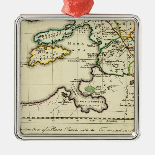 Tabularumのgeographicarumの標本の世界地図 メタルオーナメント (正面)