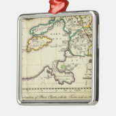 Tabularumのgeographicarumの標本の世界地図 メタルオーナメント (左)