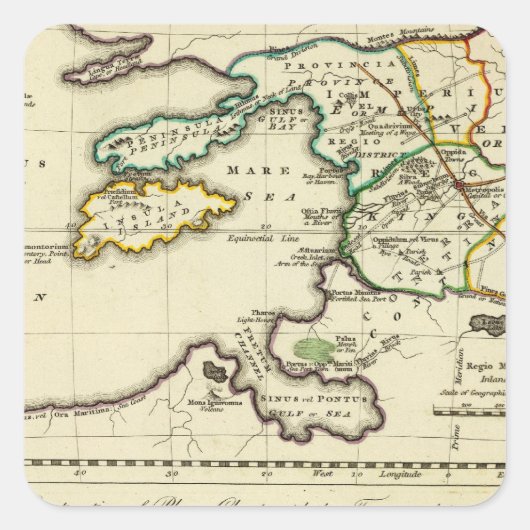 Tabularum geographicarum検体世界地図 スクエアシール (正面)