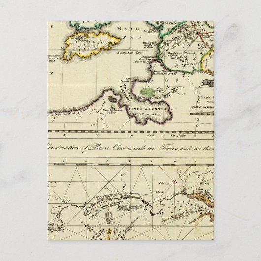 Tabularum geographicarum検体世界地図 ポストカード (正面)