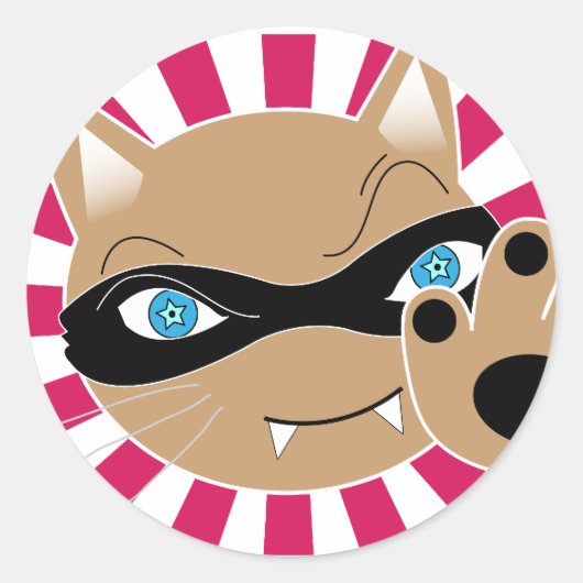 Tacステッカー（6パック） ラウンドシール (正面)