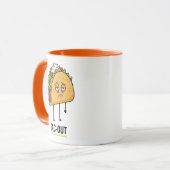 Tac-Out Mood – Funny Exhausted Taco Pun マグカップ (正面左)