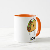 Tac-Out Mood – Funny Exhausted Taco Pun マグカップ (正面右)