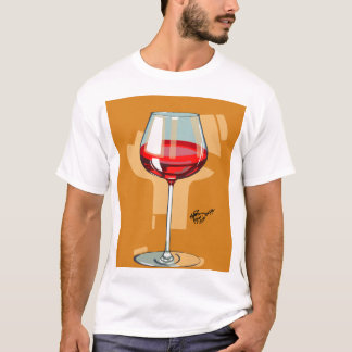 taça com vinho tinto tシャツ