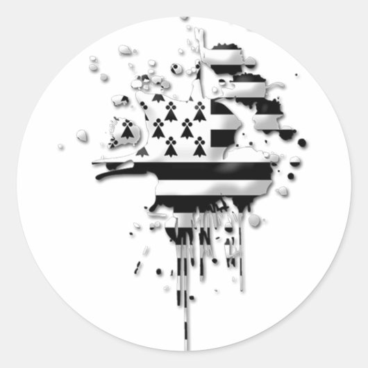 Tâche Bretagne Breizh ラウンドシール (正面)