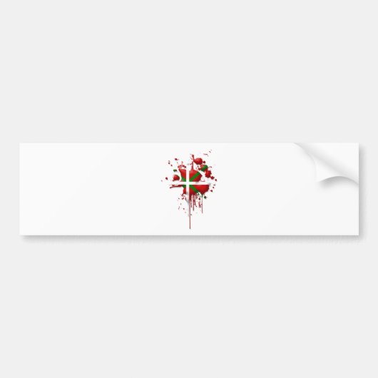 tâche drapeau Basque Euskadi バンパーステッカー (正面)