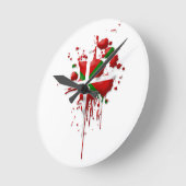 tâche drapeau Basque Euskadi ラウンド壁時計 (傾斜)