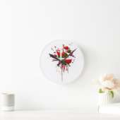 tâche drapeau Basque Euskadi ラウンド壁時計 (ホーム)