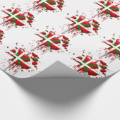 tâche drapeau Basque Euskadi ラッピングペーパー (角)
