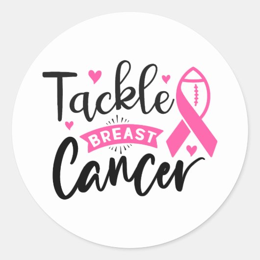 Tackle Breast Cancer Awareness ラウンドシール (正面)