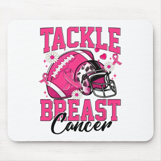 Tackle Breast Cancer Awareness American Footbyll P マウスパッド (正面)