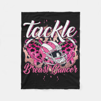 Tackle Breast Cancer Awareness Footll Helmet Pink  フリースブランケット
