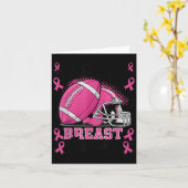 Tackle Breast Cancer Awareness Nk Ribbon Football  カード (黄色い花)