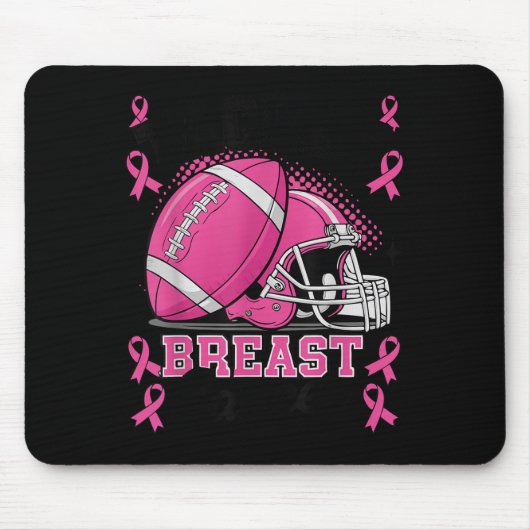 Tackle Breast Cancer Awareness Nk Ribbon Football  マウスパッド (正面)