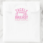 Tackle Breast Cancer Pink Ribbon Awareness ラウンドシール (バッグ)