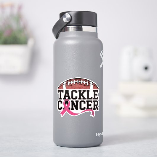 Tackle Cancer Pink Ribbon Design シール (HydroFlask)