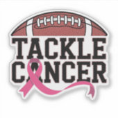 Tackle Cancer Pink Ribbon Design シール (正面)